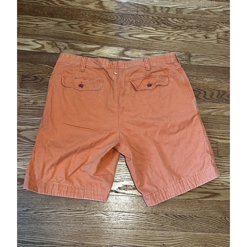 Polo Ralph Lauren Mens Chino Shorts Size 36 Orange Peach Cotton Twill Vintage